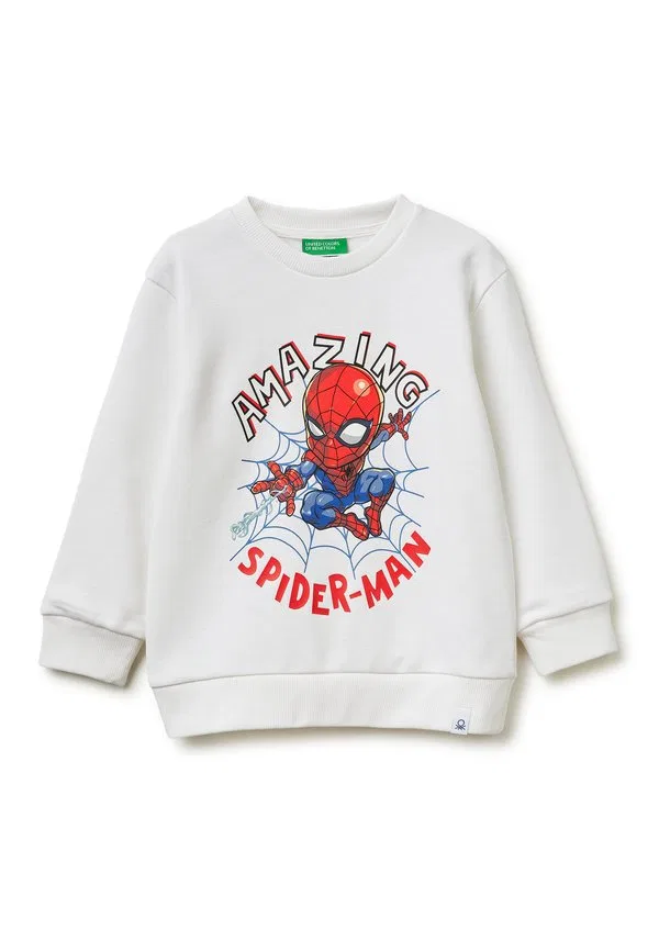 Толстовка с изображением человека-паука и marvel United Colors Of Benetton, White