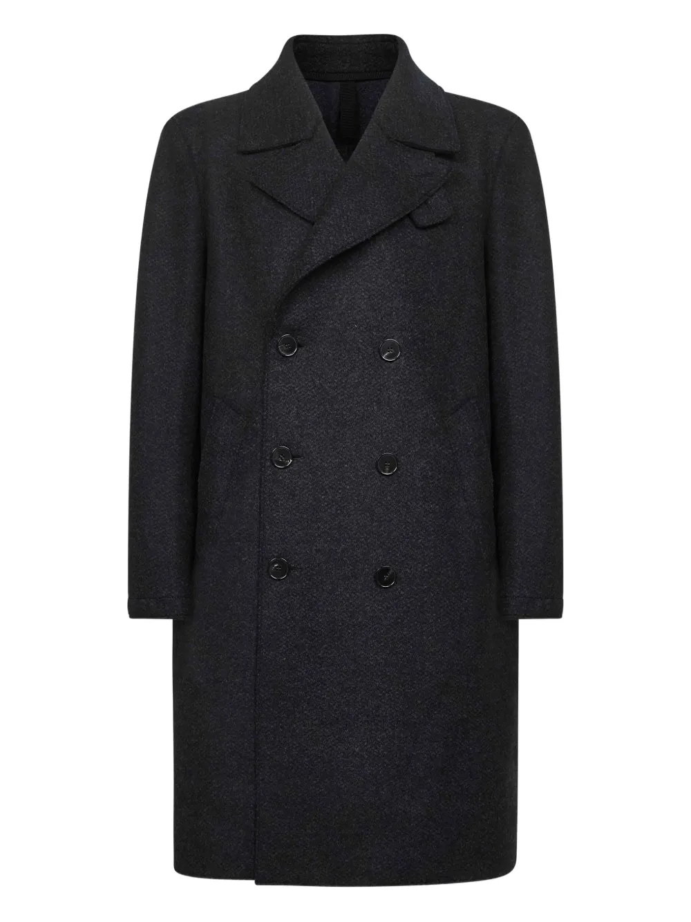 

Двубортное шерстяное пальто Harris Wharf London, серый