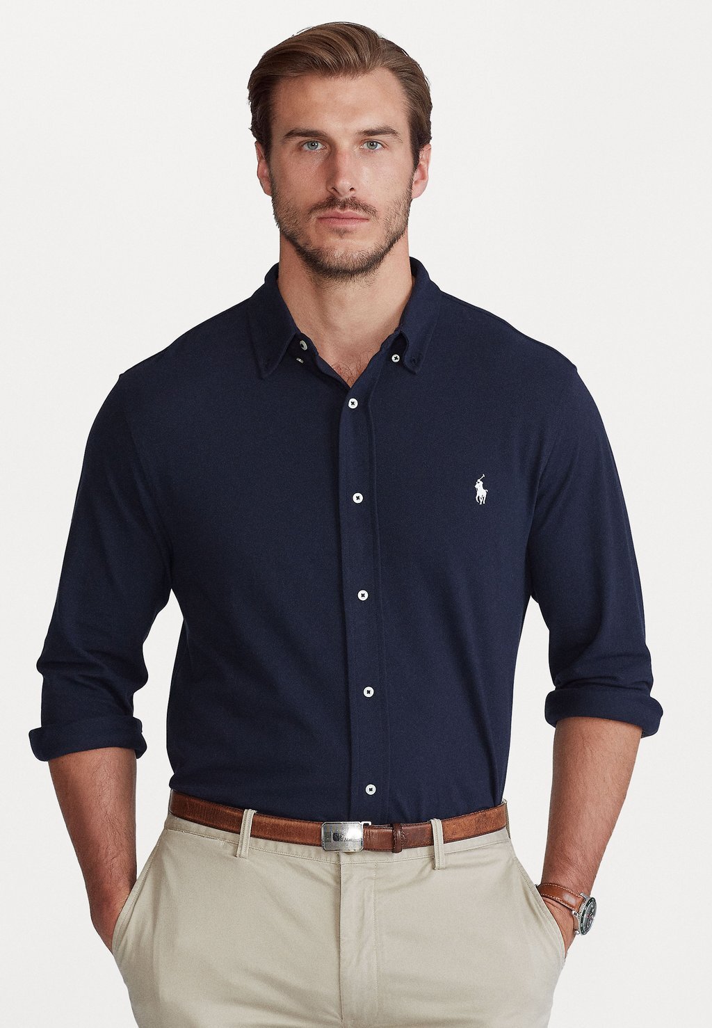 

Рубашка LONG SLEEVE Polo Ralph Lauren Big & Tall, авиатор темно-синий