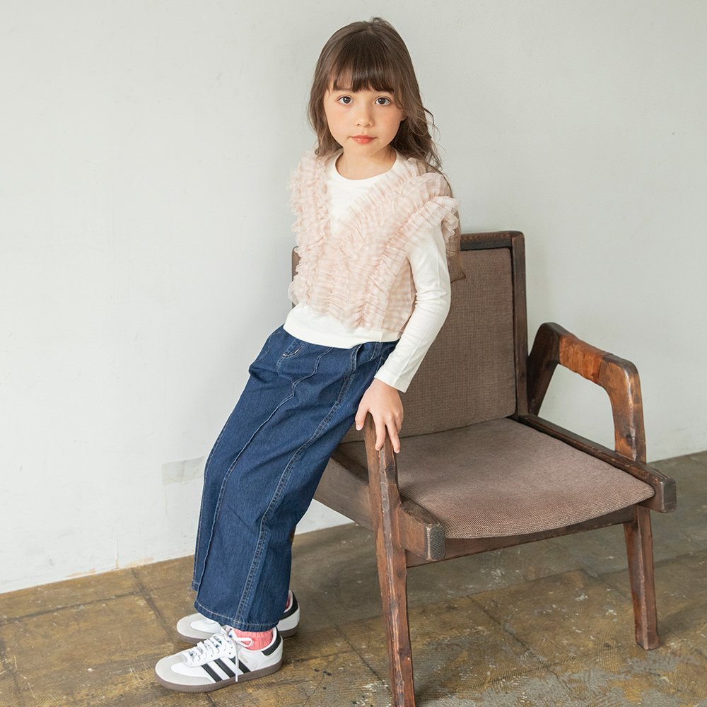 Широкие джинсовые брюки Branshes, Navy blue — фото 4