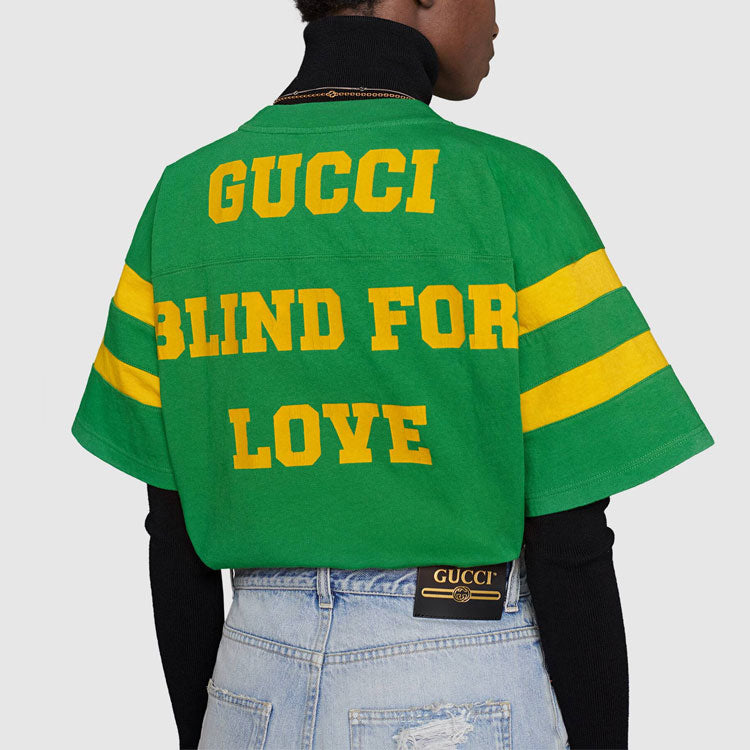 Футболка Gucci SS21 1921 Series Alphabet Printing Casual Short Sleeve Unisex Green, зеленый — фото 4