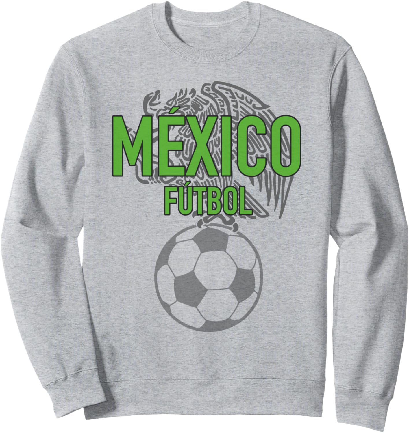 

Футболка с изображением орла (Mexico Futbol Line Eagle Sweatshirt) Trendy Apparel, серый