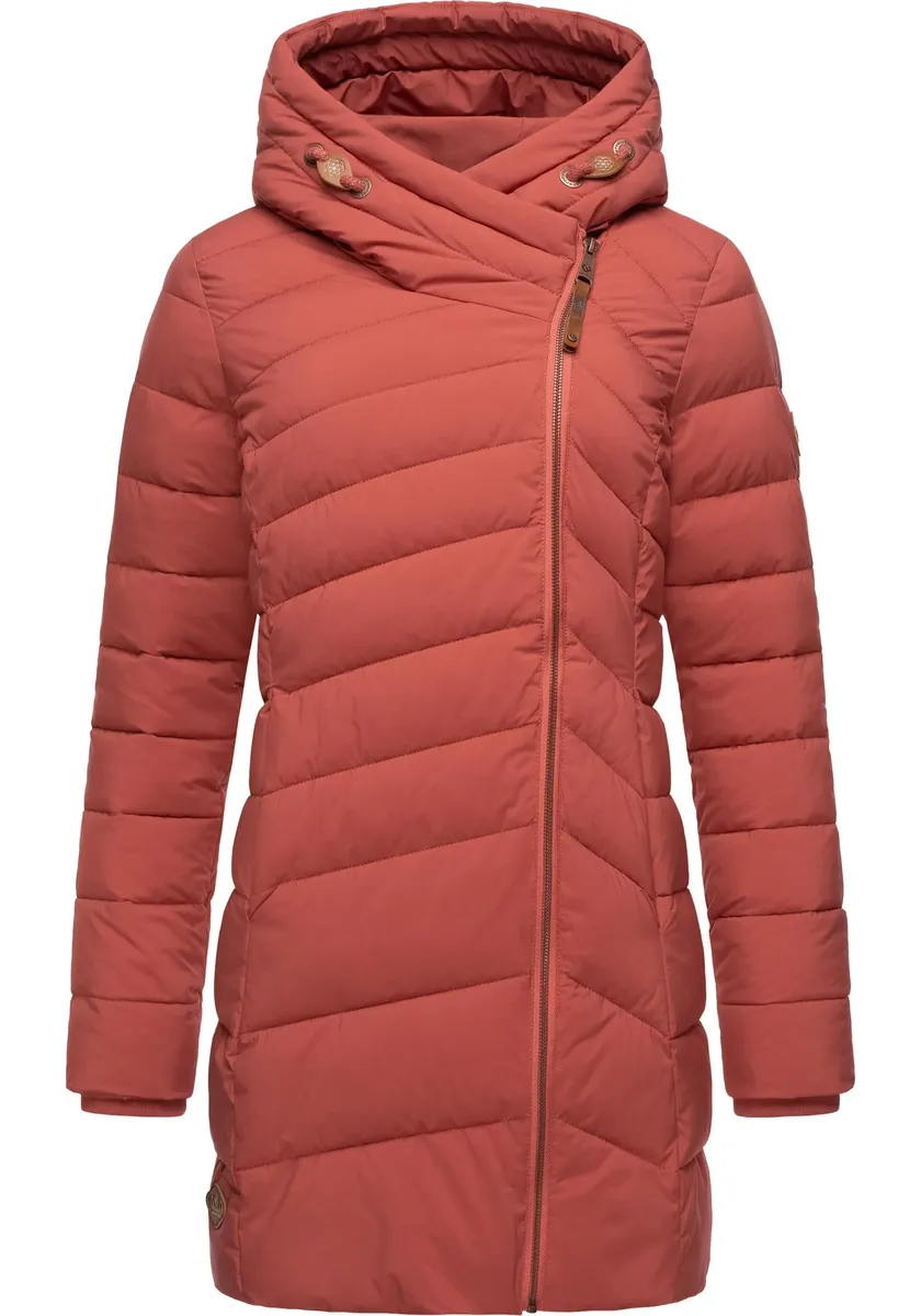 

Зимнее пальто Ragwear "Тила", теплое стеганое пальто с высоким воротником, розовый