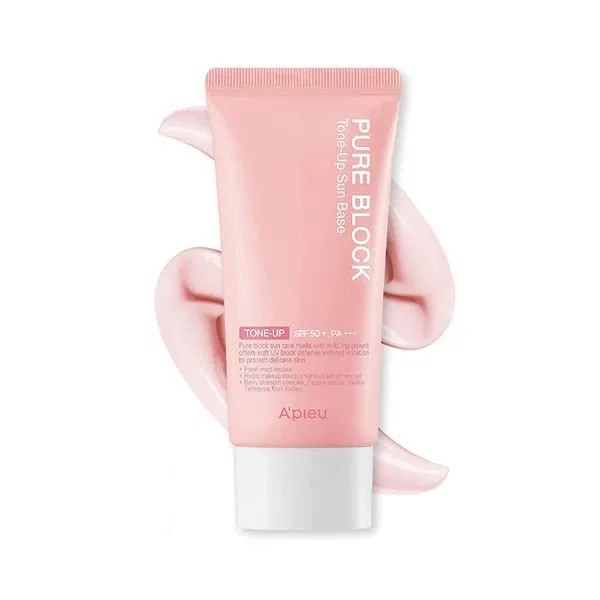 Солнцезащитная база под макияж «Pure Block Tone-Up Sun Base EX» SPF50+ PA+++ от Apieu Generic