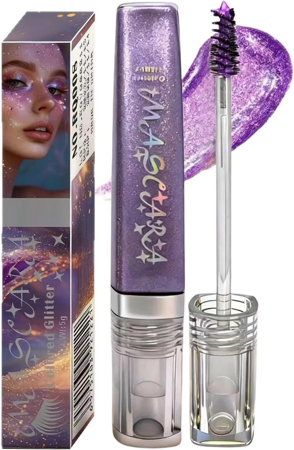 Тушь для ресниц с блестками No Brand, 5 г, цвет 3#