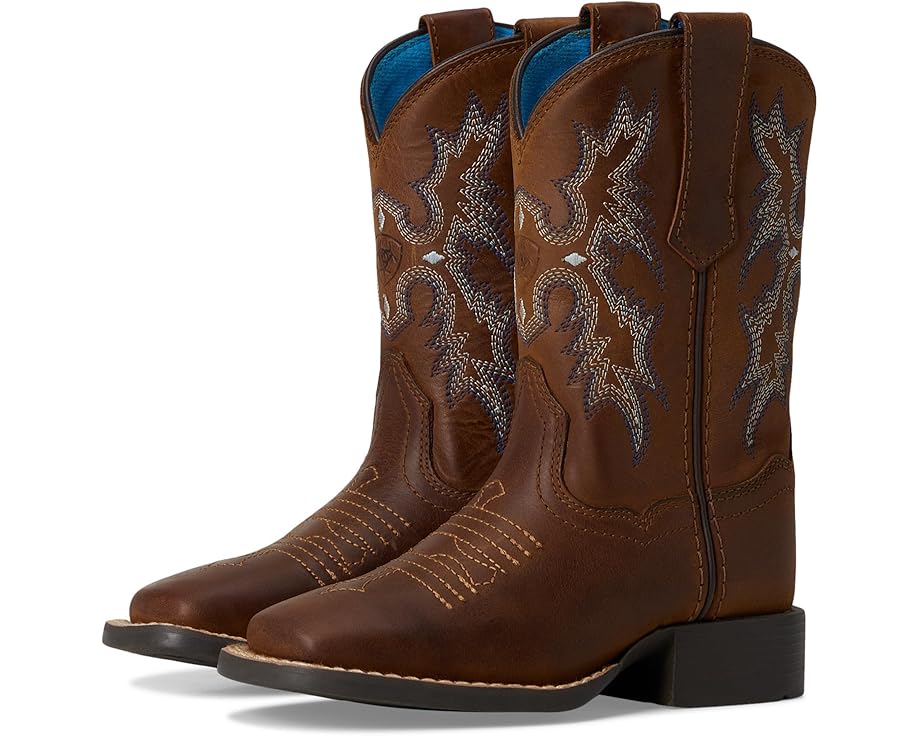 

Детские ковбойские ботинки Ariat Tombstone Medium Square Toe (для малышей/детей постарше) Ariat Kids, Distressed Brown