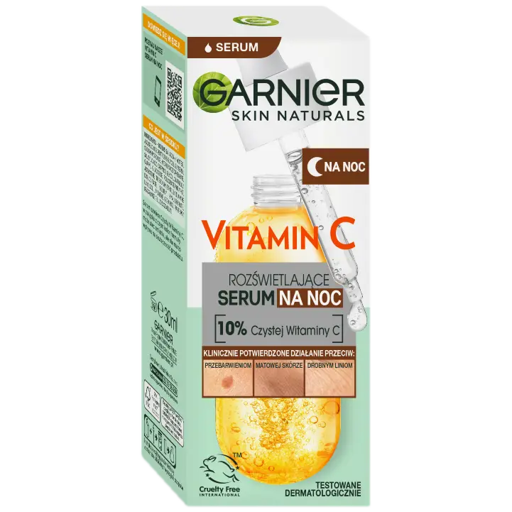 

Осветляющая сыворотка для лица на ночь Garnier Vitamin C, 30 мл