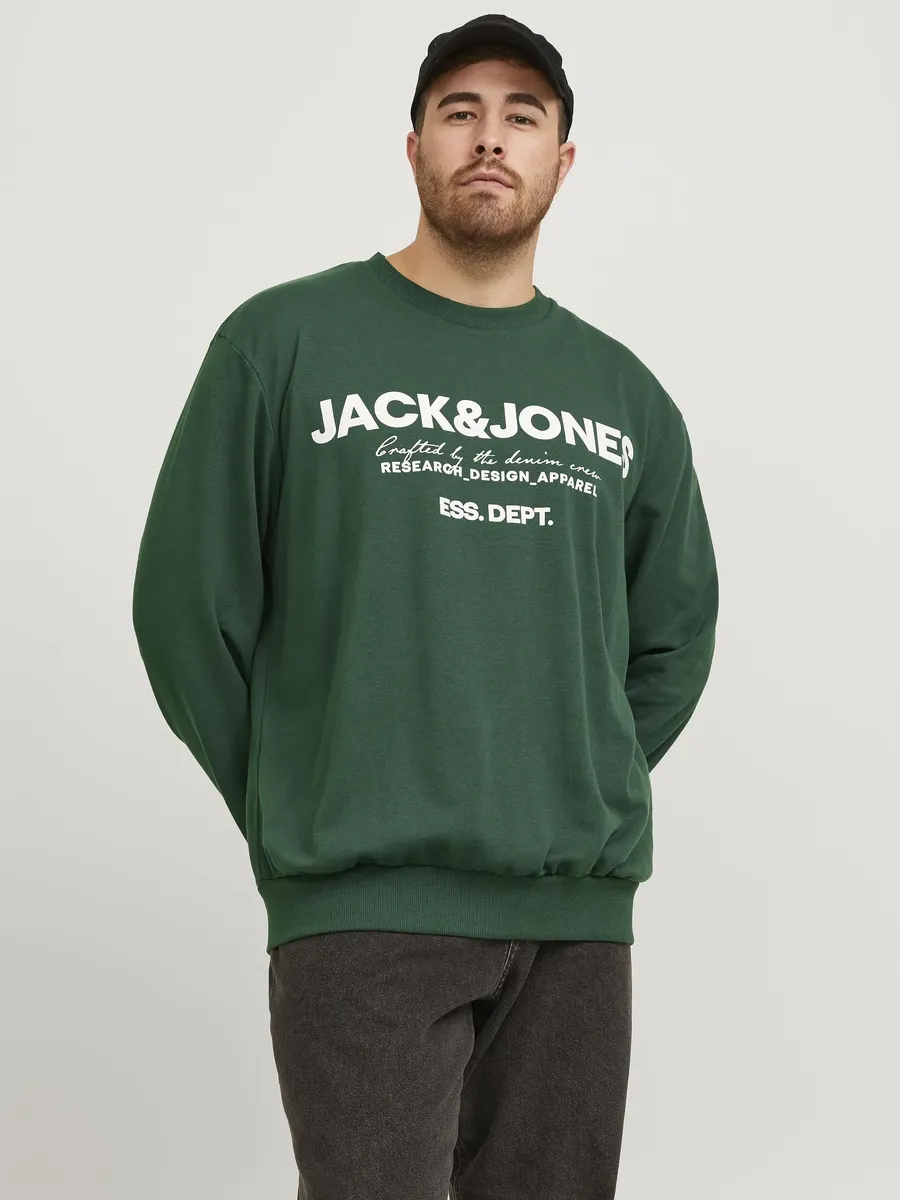 

Толстовка Jack & Jones PlusSize "JJGALE SWEAT O-NECK PLS", зеленый