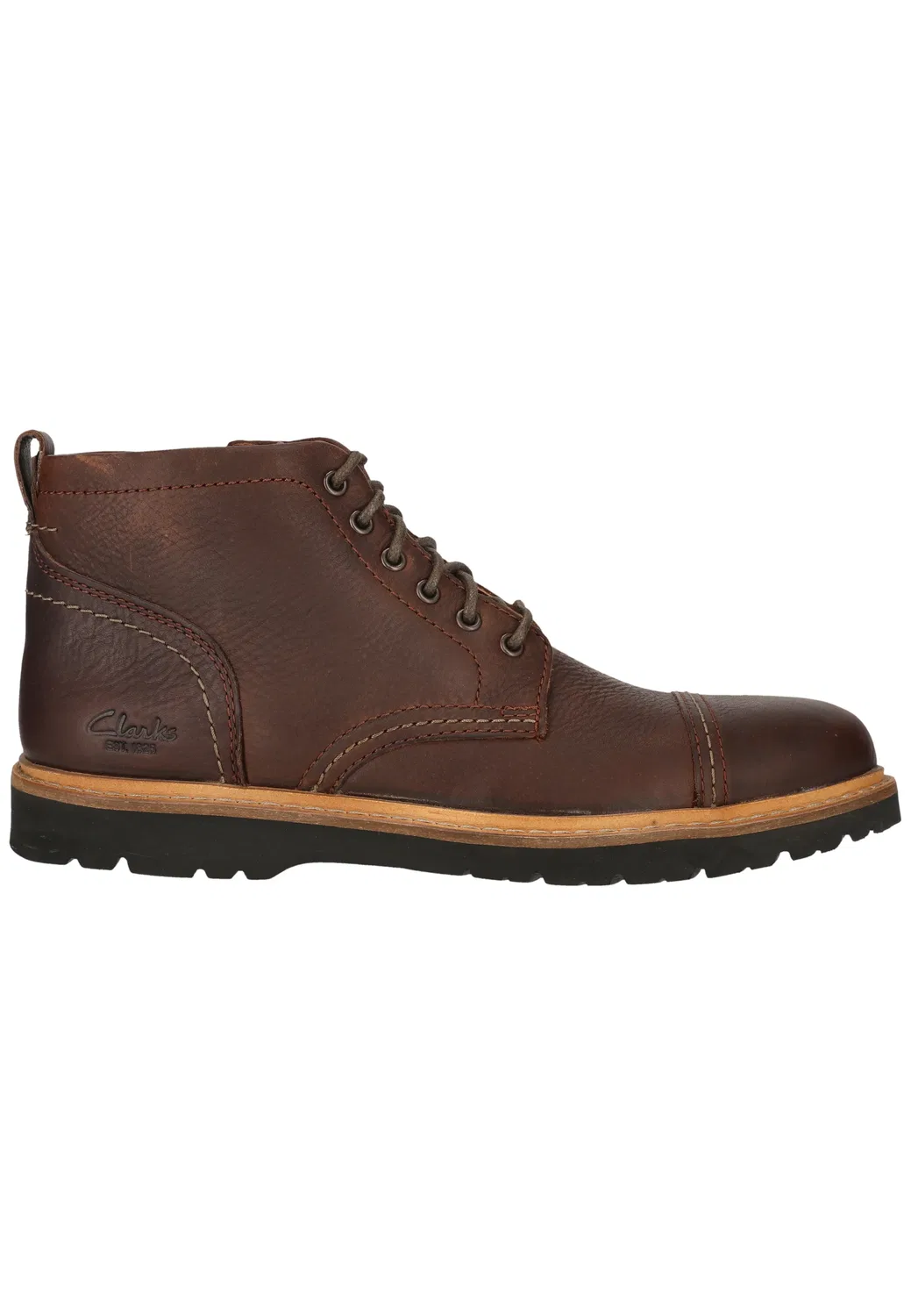 Ботинки шнурованные Weltridge Zip, Clarks, 5228 dark brown lea — фото 4