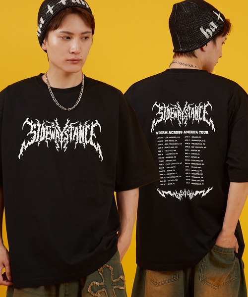 

Футболка с короткими рукавами и графическим принтом Sideway Stance, черная