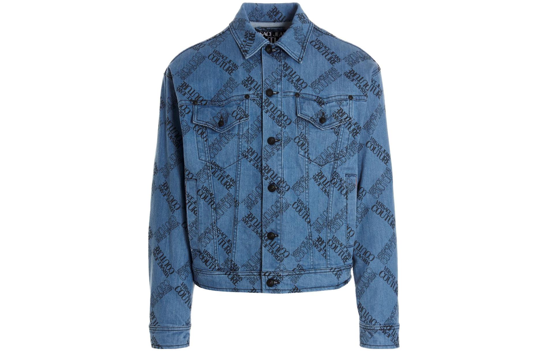 

VERSACE JEANS COUTURE Джинсовая куртка мужская синяя FW22, Blue