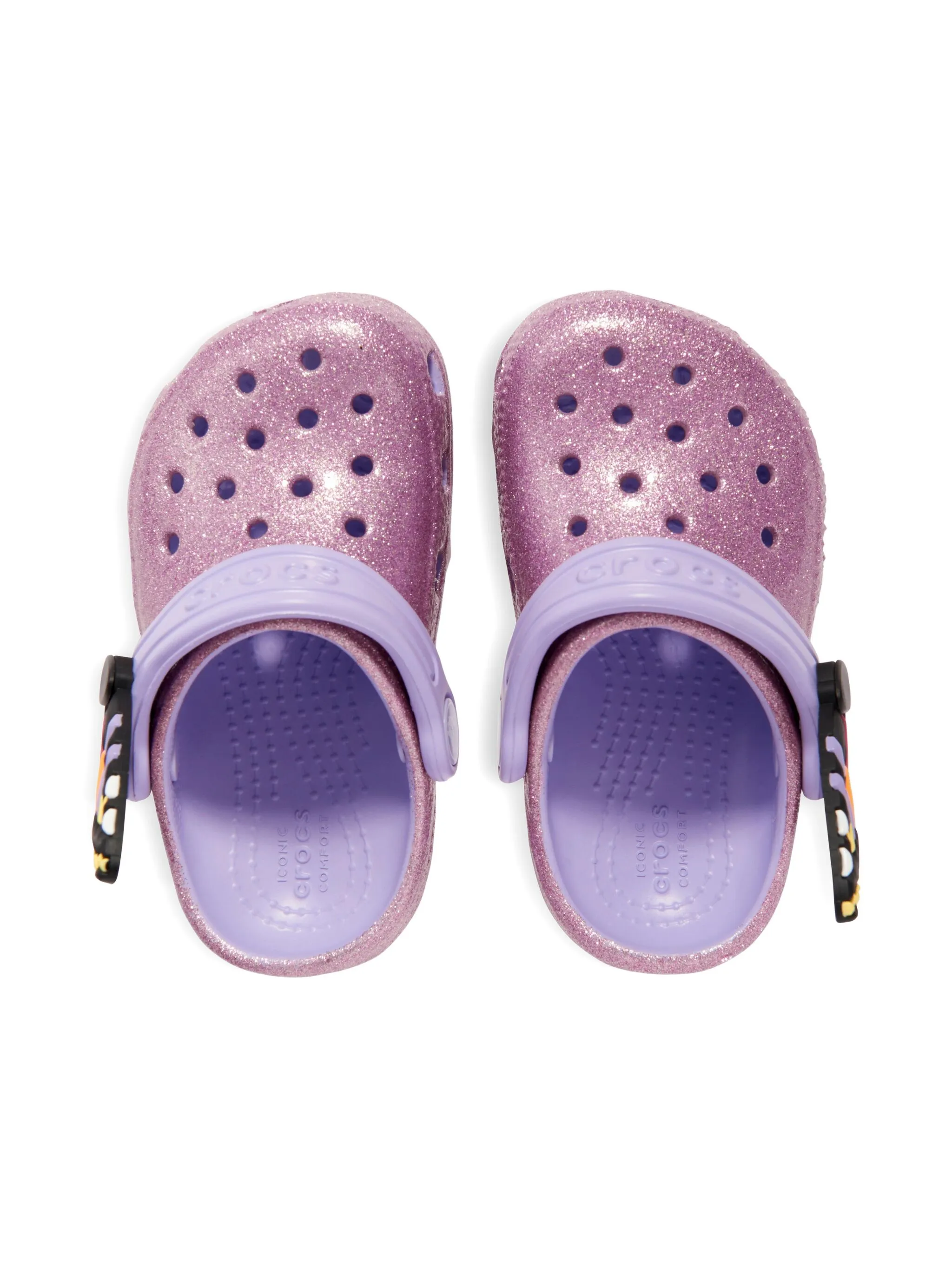 Сандалии с блестками Crocs Kids, розовый — фото 3