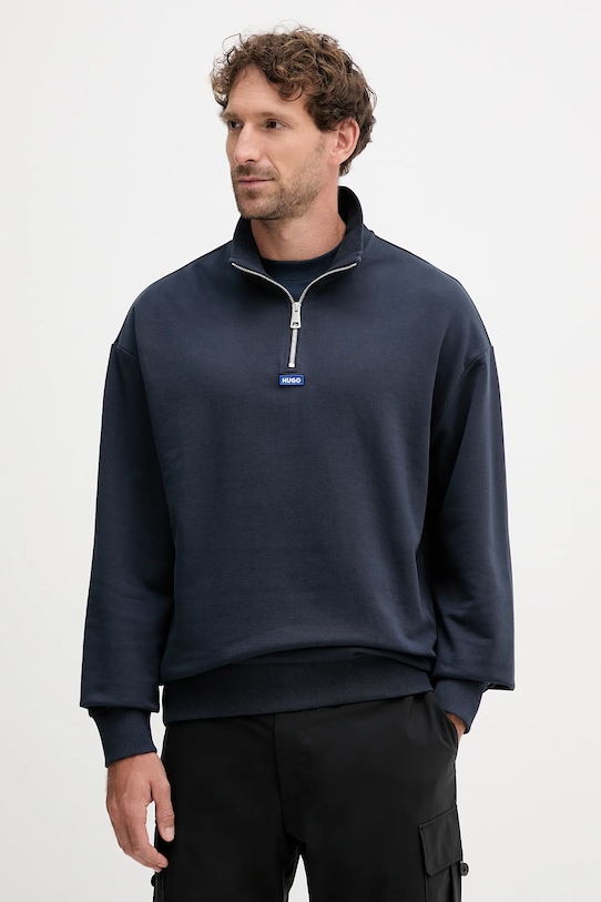 

Хлопковая толстовка Hugo Blue, темно-синий