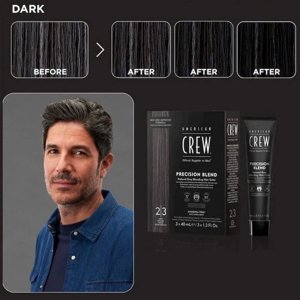 Краска для волос American Crew Crew Classic Precision Blend Dark, 3 x 40 мл American Crew, Dark — фото 3