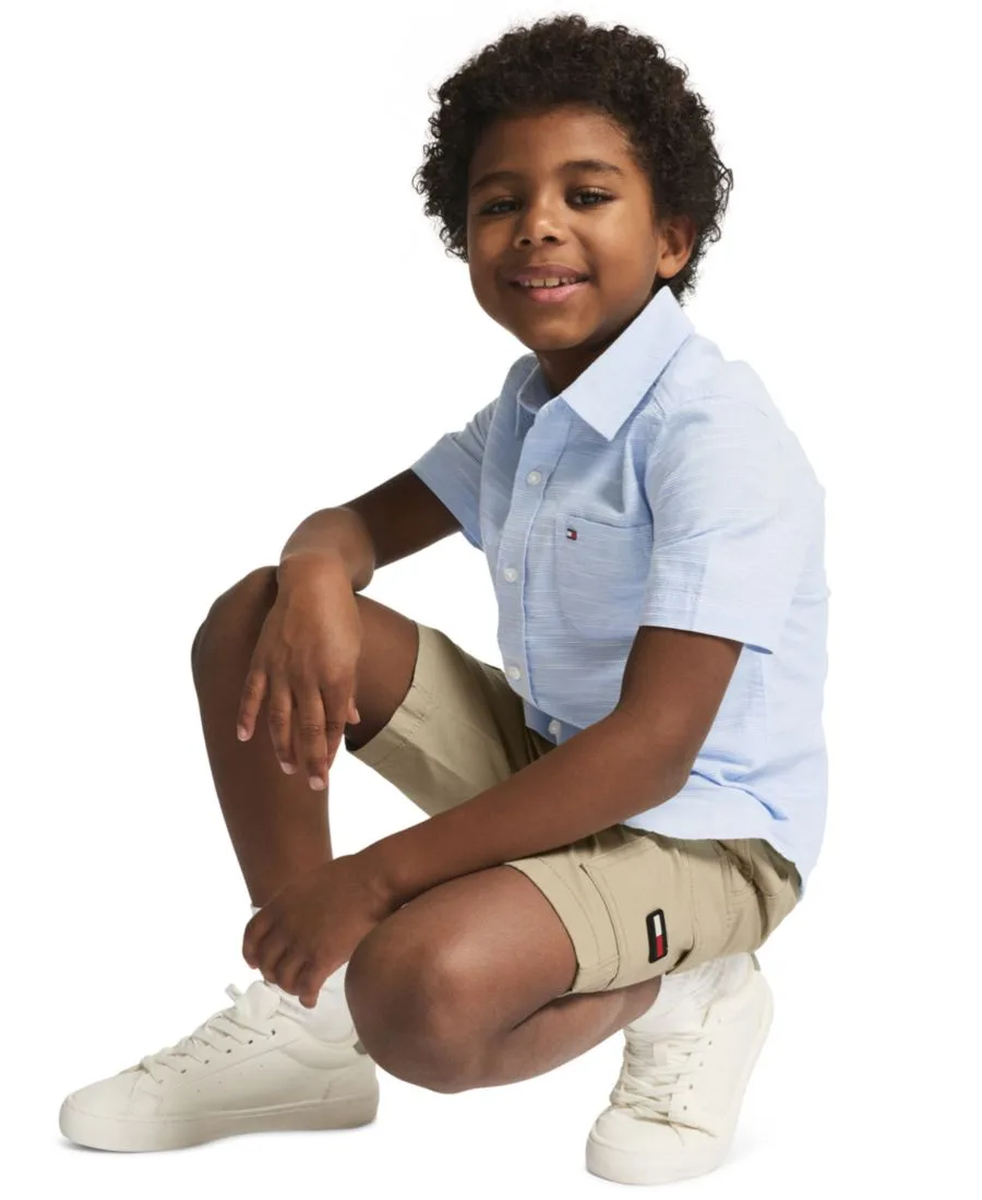 Детские шорты-карго 2T-7 Tommy Hilfiger, бежевый — фото 3