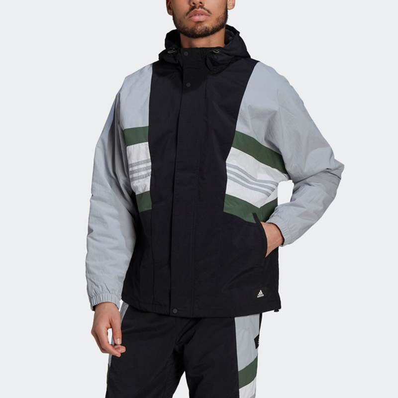 Куртка мужская серебристо-серая Adidas, серый — фото 3