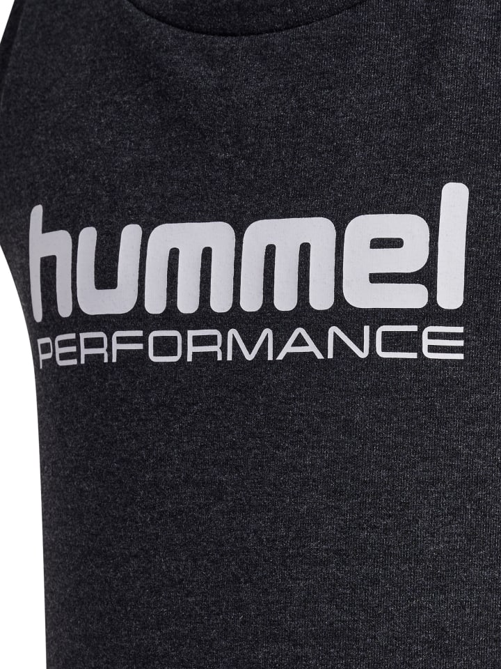 Hummel Спортивная футболка для девочек Hmljr Top Multisport, черная меланжевая — фото 3