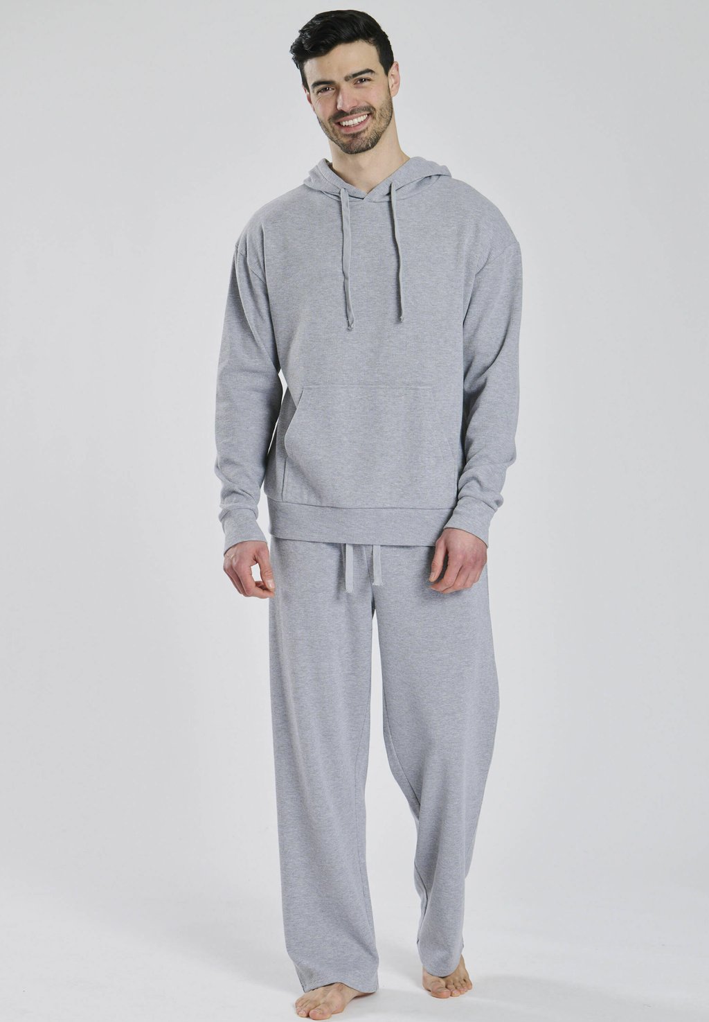

Пижамный комплект WAFFLE HOODIE AND JOGGER SET Loungeable, серый