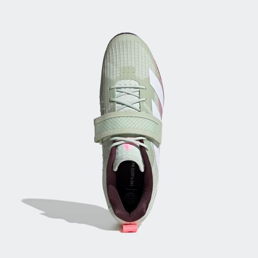 Мужские кроссовки для тяжелой атлетики Adidas Adipower III, белый/зеленый/розовый — фото 2