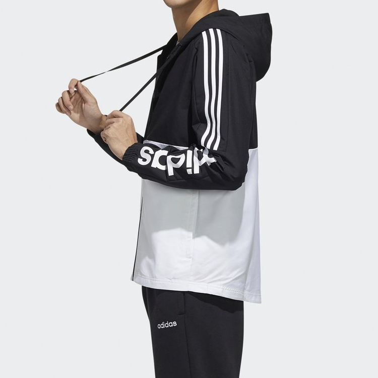 Куртка мужская черно-белая Adidas, черно-белый — фото 4
