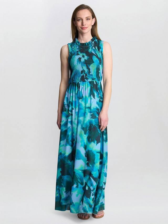 

Платье Roxanna Botanic Floral без рукавов Gina Bacconi, Blue/Green