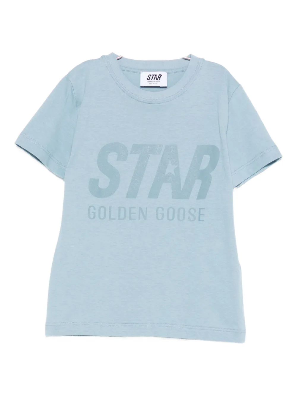 

Футболка со звездным принтом Golden Goose Kids, синий