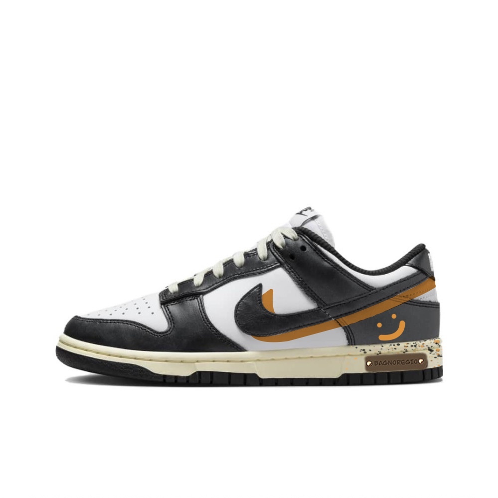 

Кроссовки Nike Dunk Skateboarding Shoes Women's Low-top Scar Black/Brown, черный