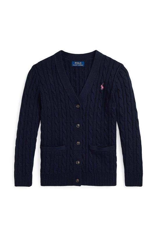 

Детский хлопковый кардиган Polo Ralph Lauren, темно-синий