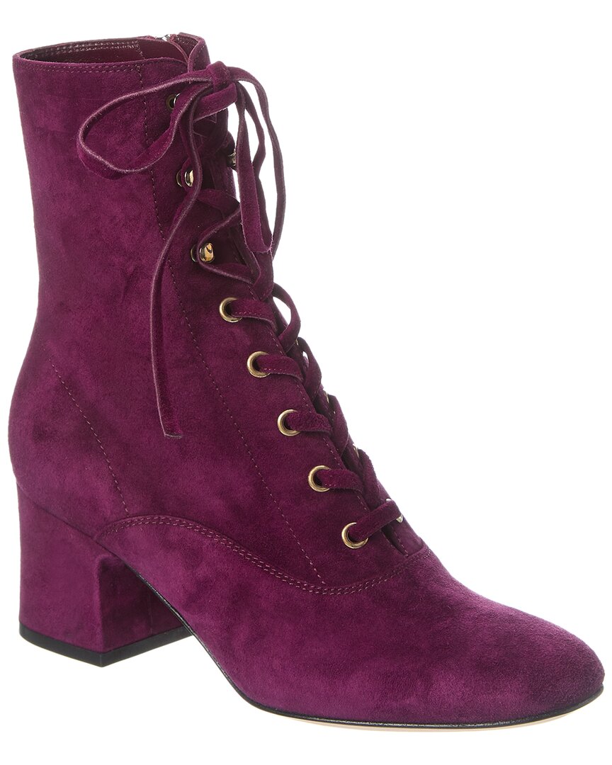 Ботильоны из замши Gianvito Rossi Mackay 60, фиолетовый