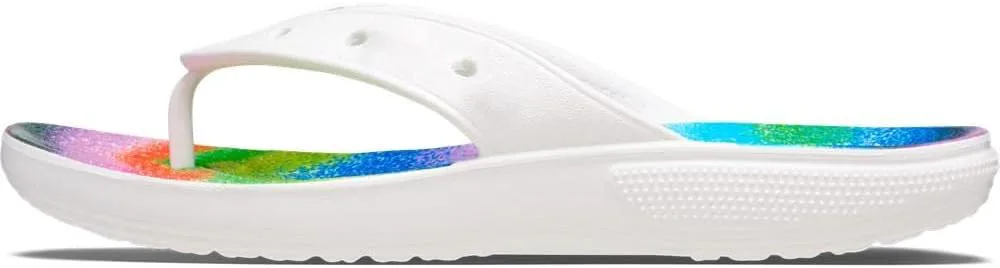 

Классические вьетнамки Crocs унисекс, белый/мультиколор