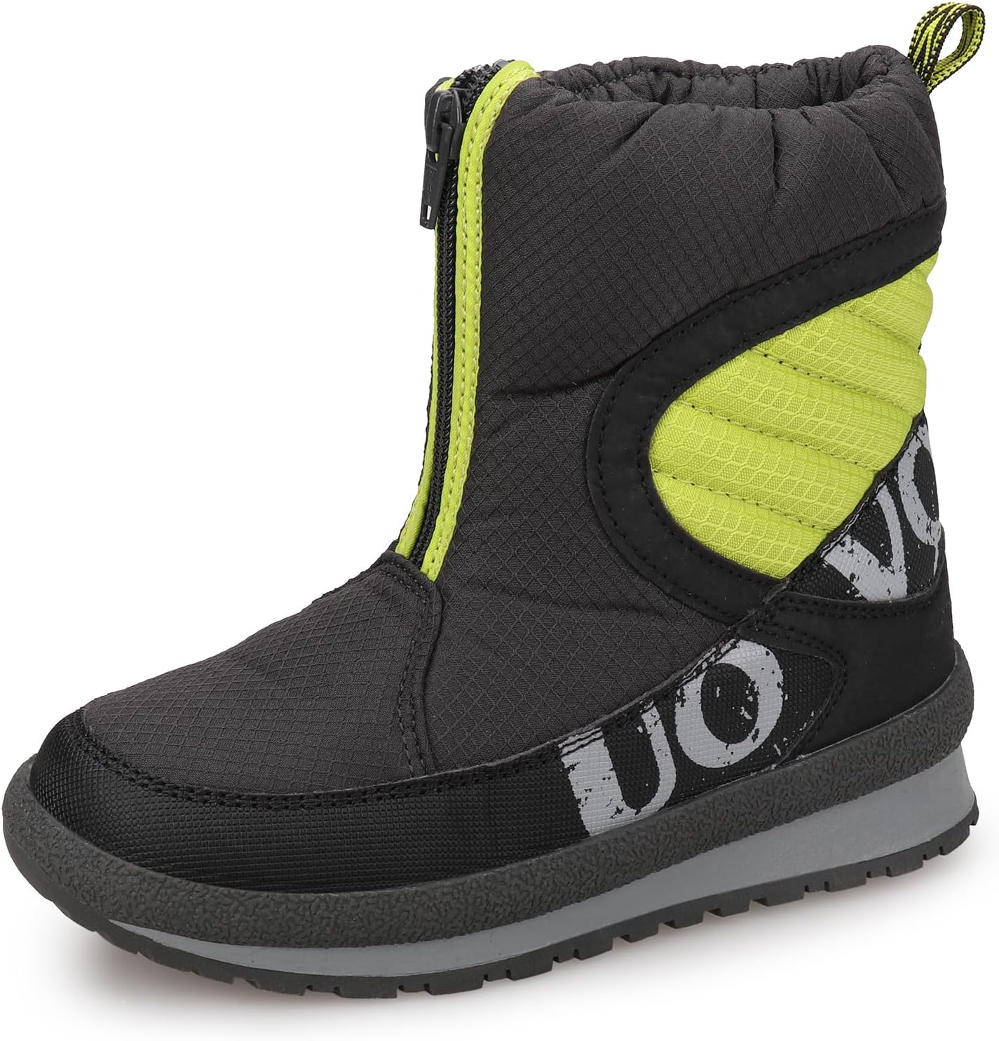 

Детские зимние ботинки UOVO для мальчиков и девочек, утепленные мехом до щиколотки, противоскользящие, водонепроницаемые, для улицы (младшие/старшие дети), темно-серый