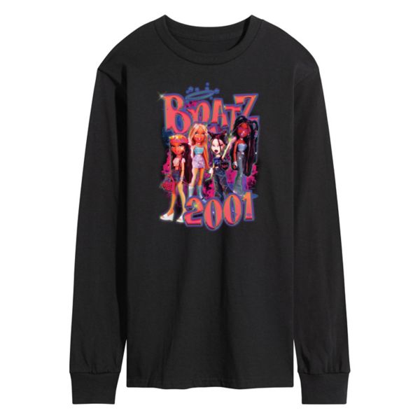 

Мужская футболка с длинным рукавом Bratz 2001 с принтом Licensed Character, черный