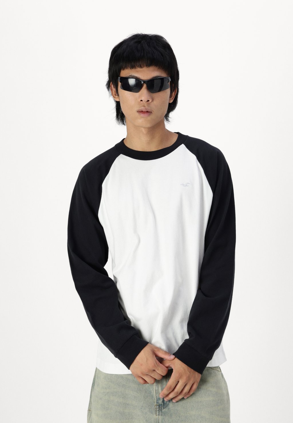 

Топ с длинными рукавами BOXY Hollister Co., черный