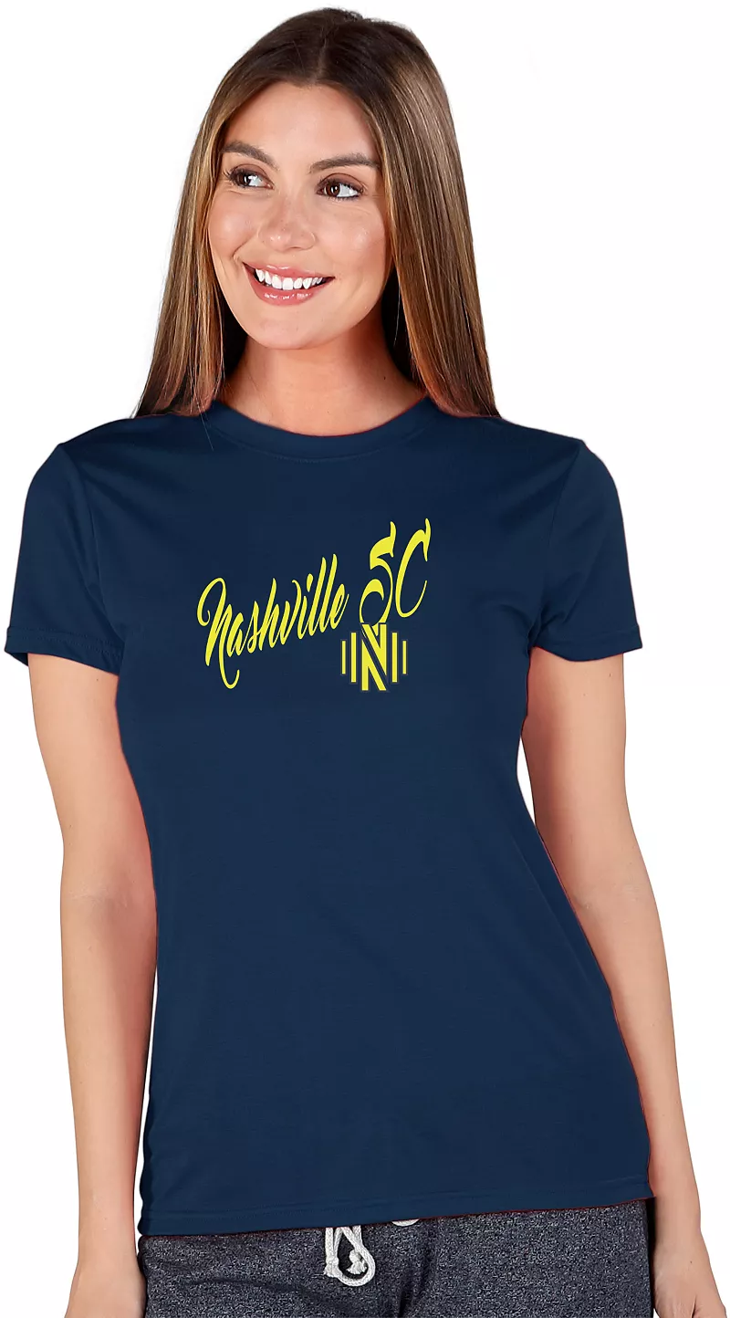 

Женская темно-синяя футболка Concepts Sport Nashville SC Marathon