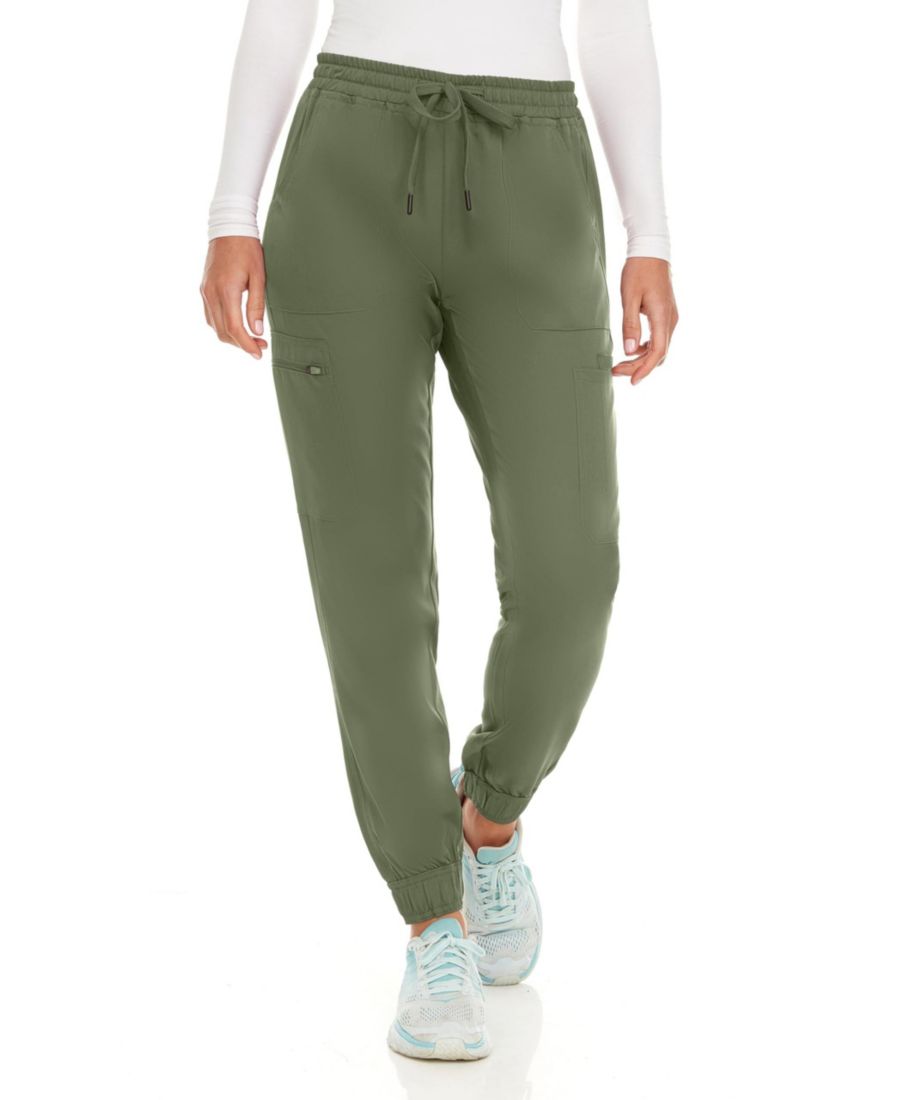 

Женские медицинские брюки-джоггеры с семью карманами и эластичной тканью, растягивающейся в четырех направлениях Medichic, Olive