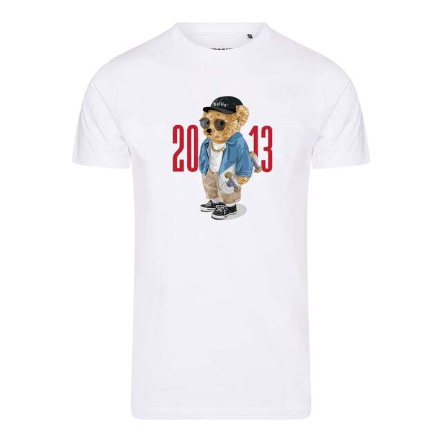 

Стандартное восточное время Футболка 2013 SS Skater Bear Ballin, белый