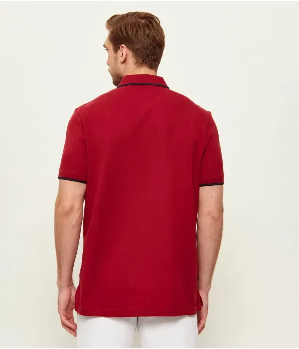 Полюс regular fit Tommy Hilfiger, бордовый — фото 3