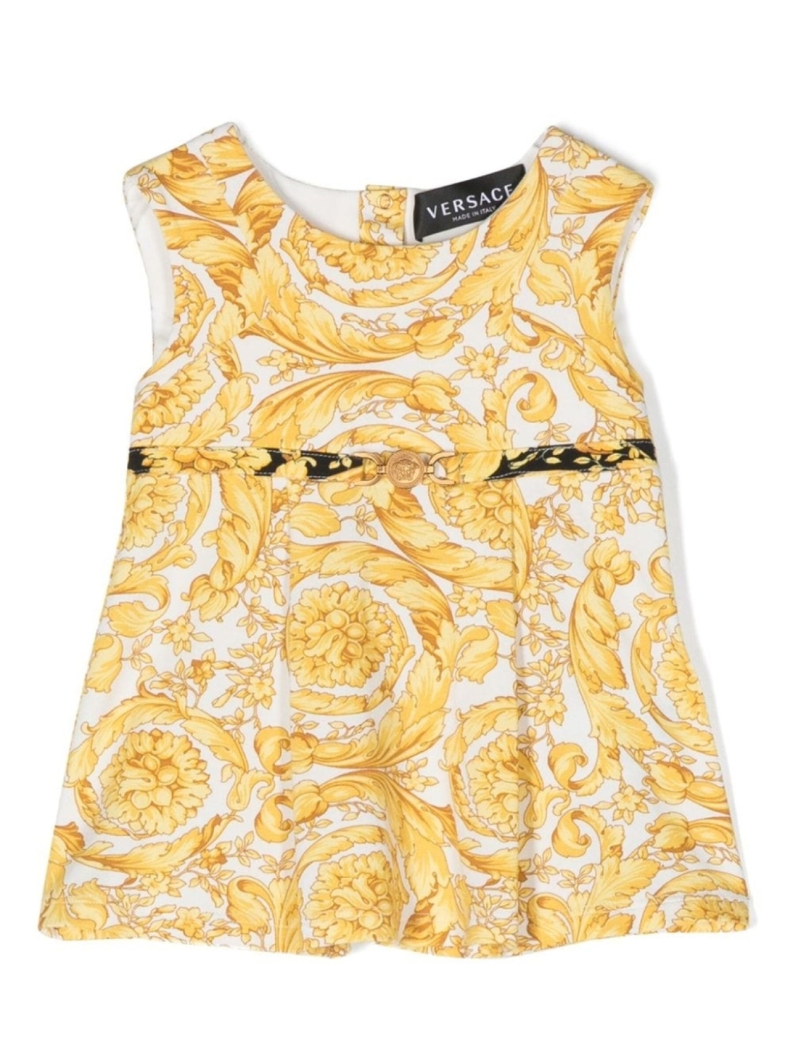 

Versace Kids платье без рукавов с принтом Barocco, желтый