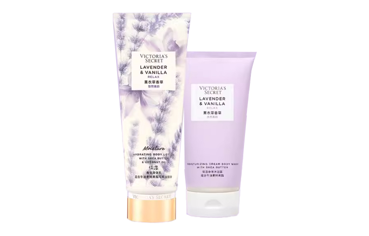 Набор по уходу за телом Victoria's Secret Lavender & Vanilla: увлажняющий лосьон, 236 мл + масло для тела, 200 мл — фото 4