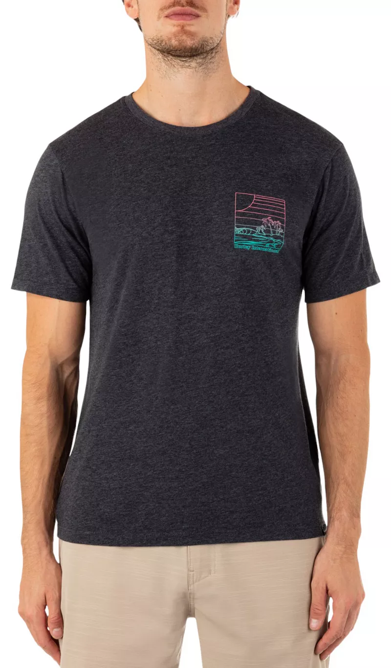 

Мужская футболка Hurley с короткими рукавами на каждый день Paradise, цвет Black Htr