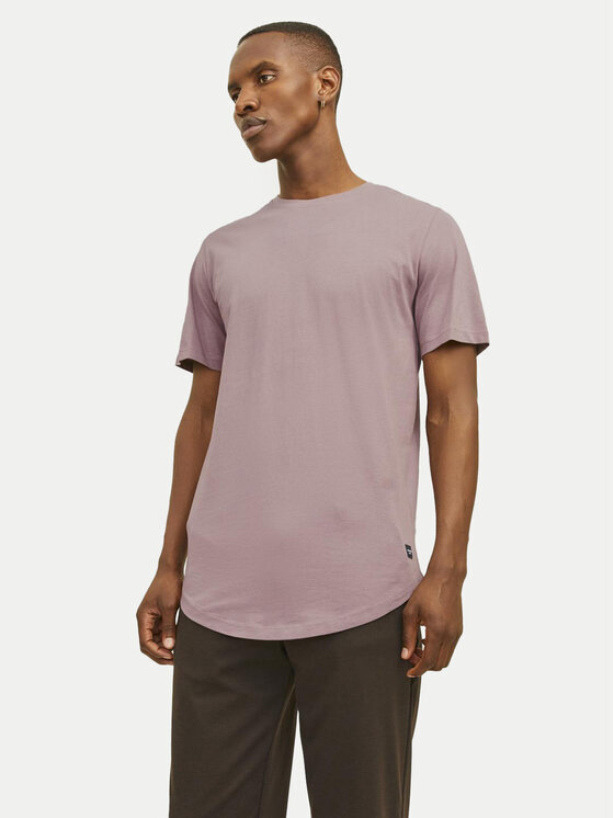 

Длинная футболка приталенного кроя Jack&Jones, розовый