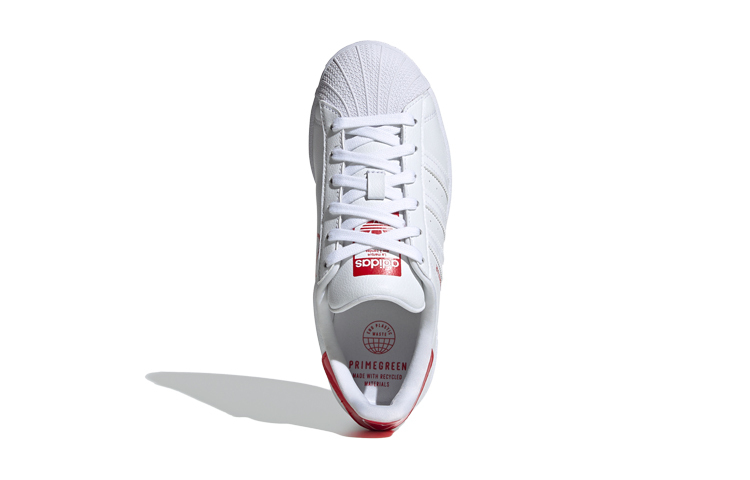 Кроссовки Adidas Superstar White Scarlet Youth — фото 4