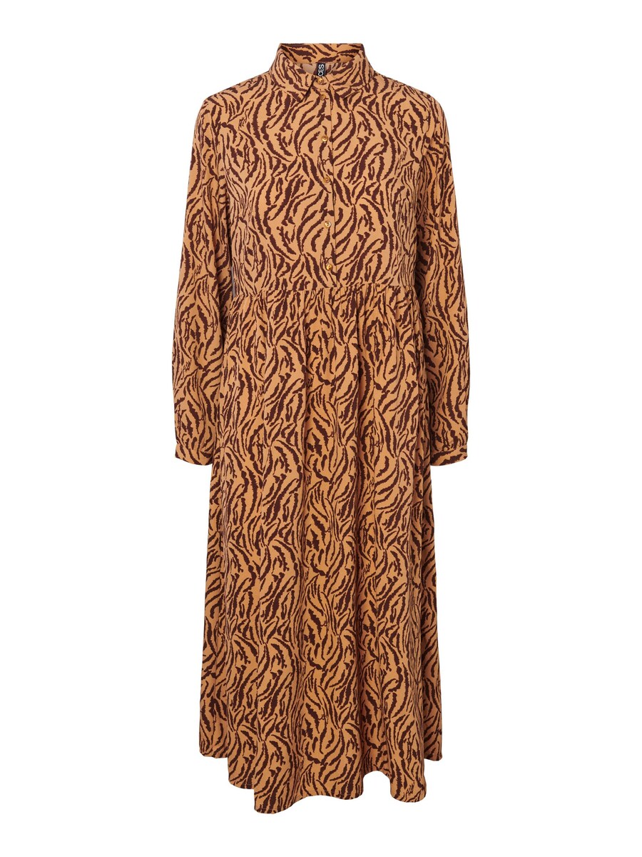 

Платье-рубашка PIECES April, цвет Brown/Chestnut brown