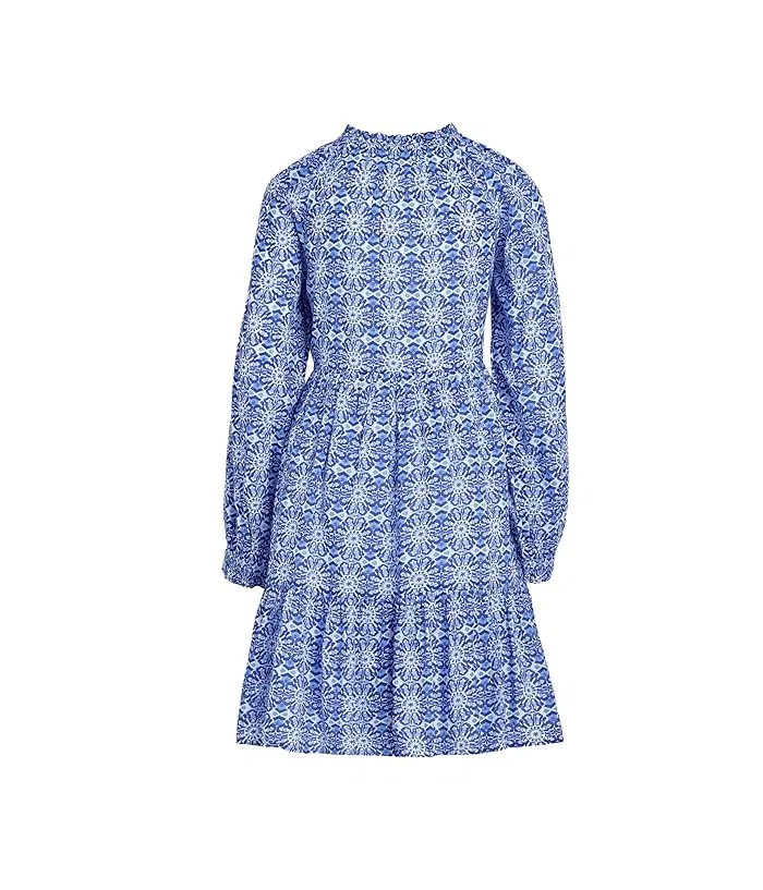 Платье ярусное Tessa Vineyard Vines Kids, Caribbean Tile Blue — фото 2