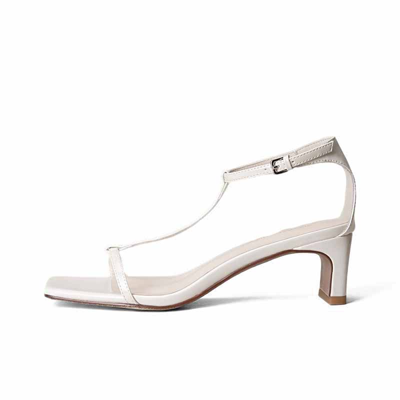 SHOEMAKER QUEEN Женские сандалии на одной застежке белые, цвет White