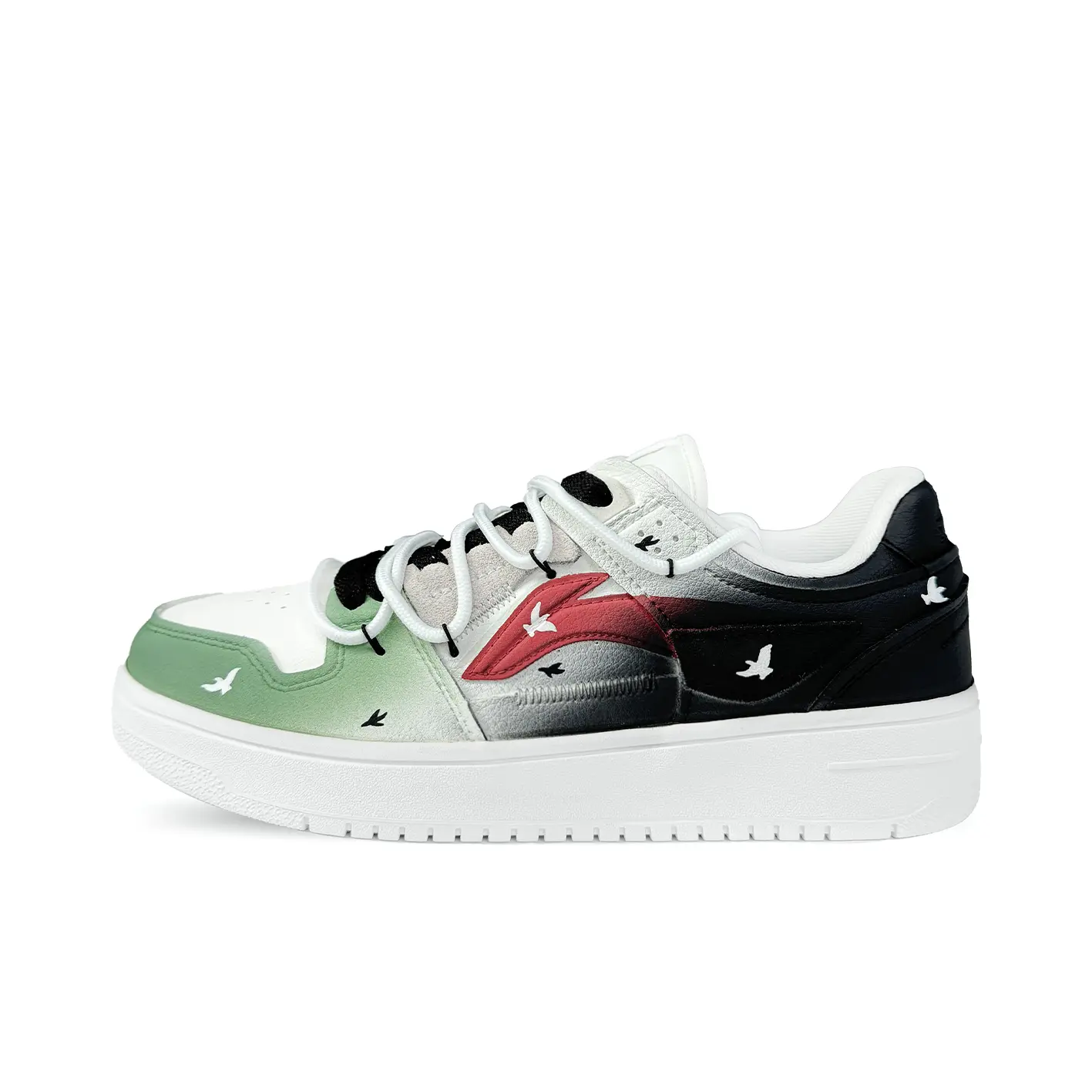 

Кроссовки LINING Tianji 2.0 Skateboarding Shoes Men Low-top Black Green, хаки