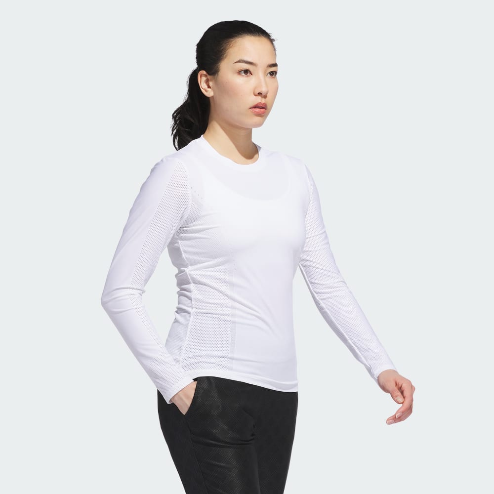 Спортивный топ Adidas Ultimate365 Tour Engineered Long Sleeve Slim Top, белый — фото 3
