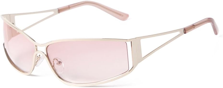 

Ретро металлические прямоугольные солнцезащитные очки для женщин и мужчин, футуристические солнцезащитные очки в узкой оправе, женские солнцезащитные очки UV400 VFDHN, C5