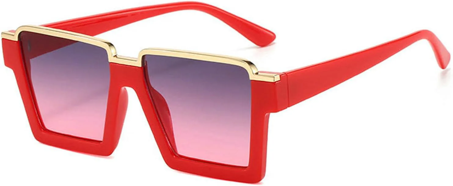 

Модные солнцезащитные очки Helena Fashion Half Square для женщин, стильная толстая оправа, синие солнцезащитные очки, классический дизайнерский стиль, C2