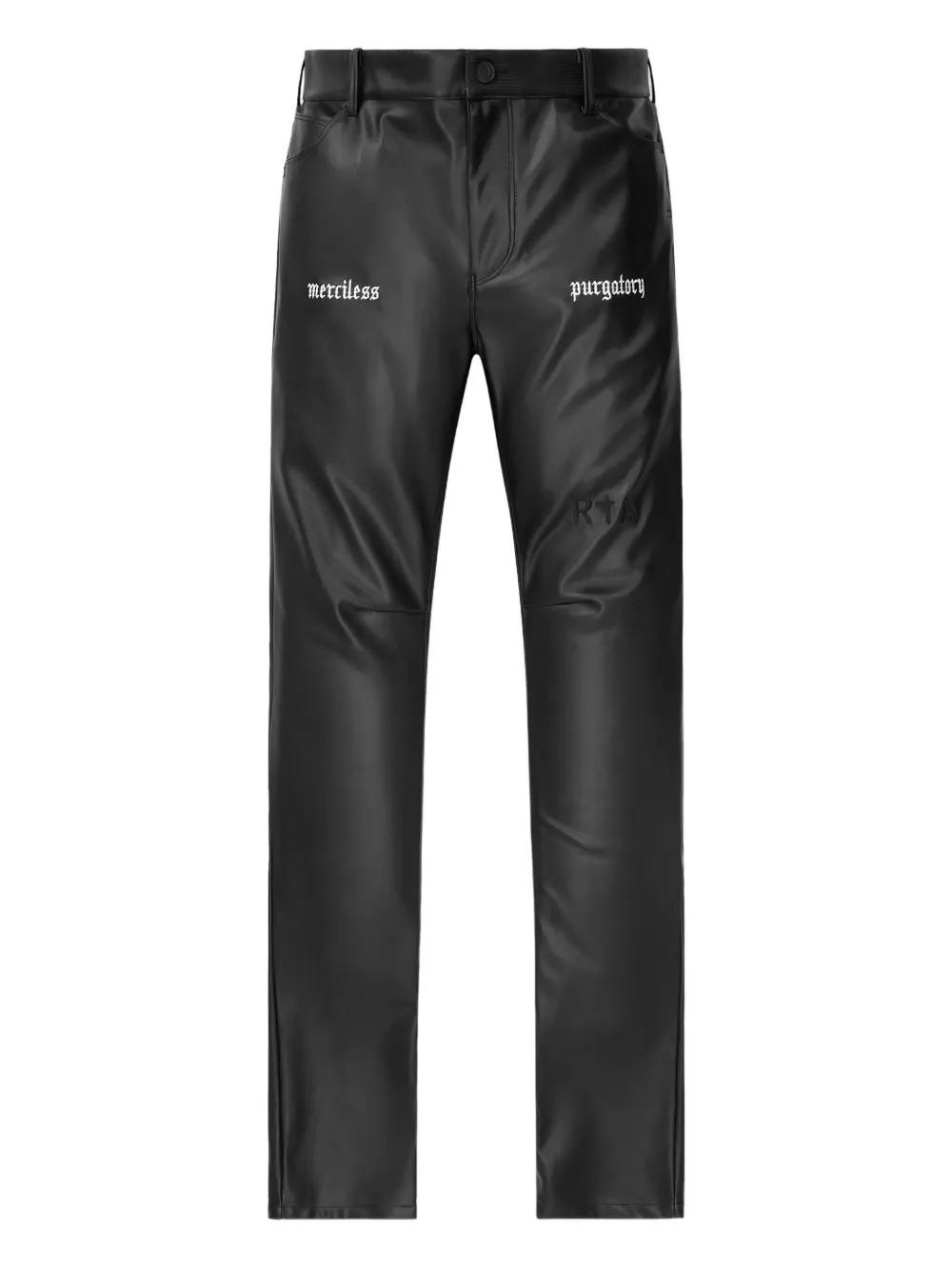 

Джинсы из искусственной кожи RTA, черный